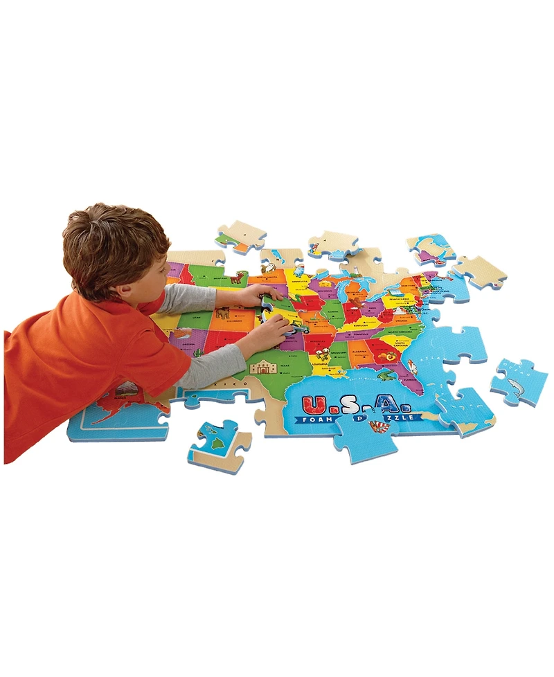 Educational Insights Usa Foam Map Floor Puzzle- 54 Pieces
