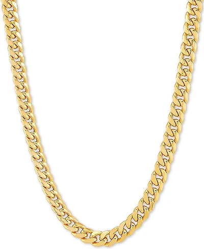 Italian Gold Miami Cuban Link 18" Chain Necklace (6mm) in 10k Gold
