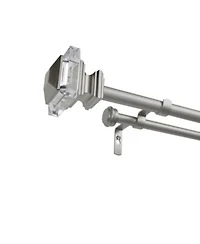 Exclusive Home Prism Double Curtain Rod Finial Set