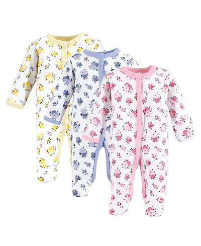 Luvable Friends Baby Girls Soft Cotton One-Piece for Preemie Babys