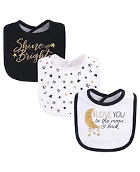 Yoga Sprout Cotton Drooler Bibs, 3-Pack