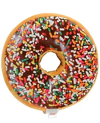 Cheer Collection Reversible Photoreal Donut Decorative Pillow, 16" Round