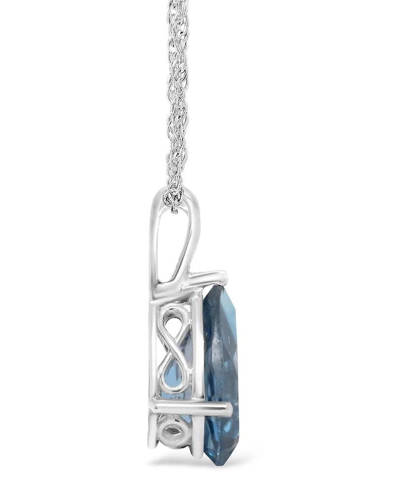 Blue Topaz (3-1/3 ct. t.w.) Pendant Necklace in Sterling Silver.