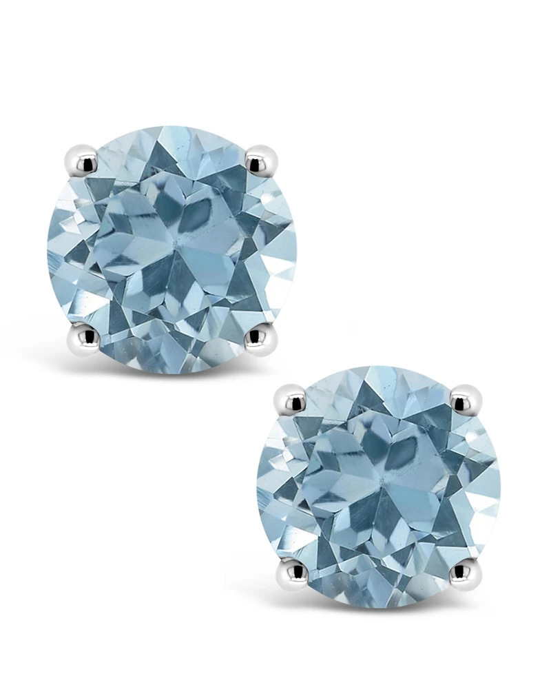 Peridot (1-7/8 ct. t.w.) Stud Earrings Sterling Silver (Also available Dark Blue Topaz, Rose Quartz, Amethyst, Citrine, Garnet, and Sky Top