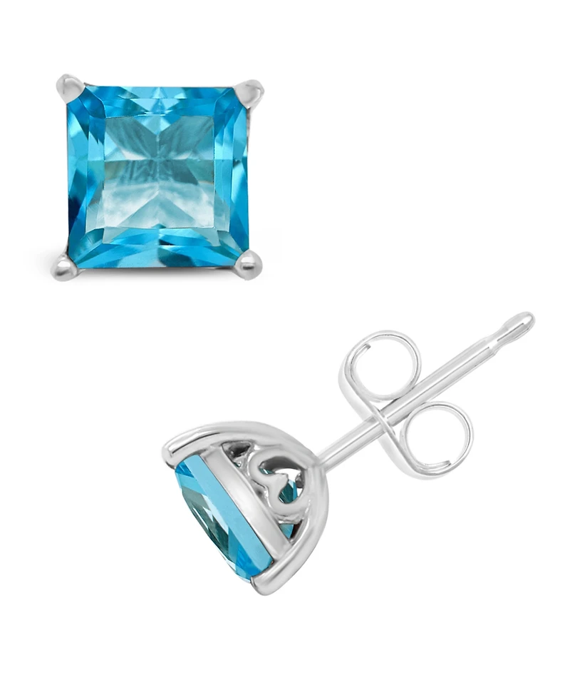 Blue Topaz (2-7/8 ct. t.w.) Stud Earrings Sterling Silver. Also Available Amethyst (2-1/6