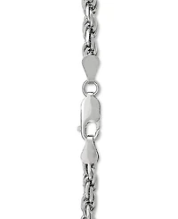 Rope Link 22" Chain Necklace in Sterling Silver