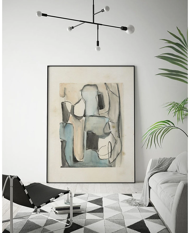 Giant Art 36" x 24" Subdued Abstract I Art Block Framed Canvas