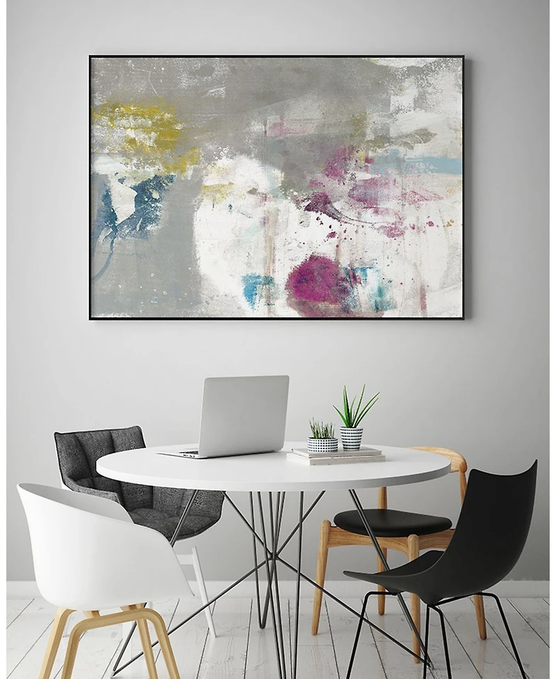 Giant Art 36" x 24" Minute I Art Block Framed Canvas