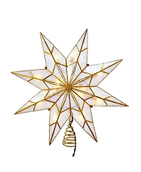 Kurt Adler 10-Light 8-Point Gold Capiz Star Treetop