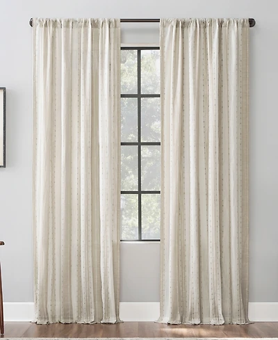 Slub Texture Stripe Cotton Curtain