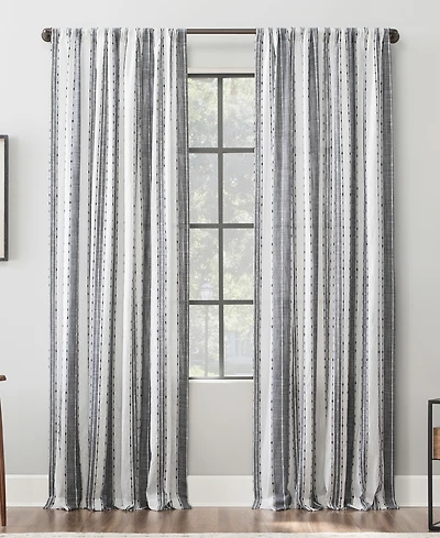 Slub Texture Stripe Cotton Curtain