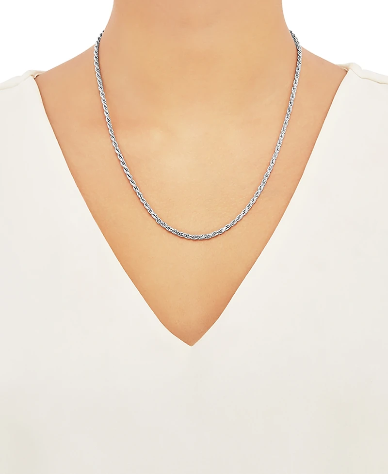 Rope Link 20" Chain Necklace in Sterling Silver