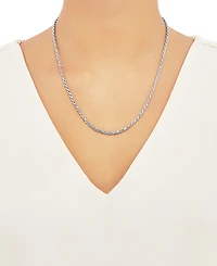 Rope Link 20" Chain Necklace in Sterling Silver