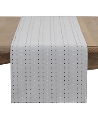 Saro Lifestyle Square Stitched Runner 16"x72"