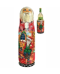 G.DeBrekht Russian Santa Workshop Wine Bottle Gift Box