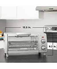 Black & Decker Crisp N' Bake Air Fry 4 Slice Toaster Oven TO1785SG