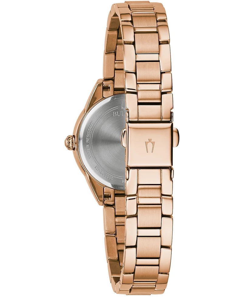 Bulova Women's Sutton Diamond-Accent Rose Gold-Tone Stainless Steel Bracelet Watch 28mm