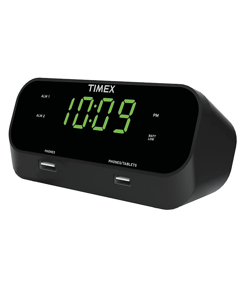 iHome Timex T129 Dual Usb Charging Ports Alarm Clock