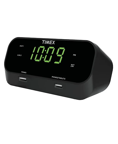 iHome Timex T129 Dual Usb Charging Ports Alarm Clock