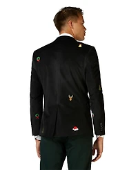 Opposuits Deluxe Men's Black X-Mas Icons Christmas Blazer