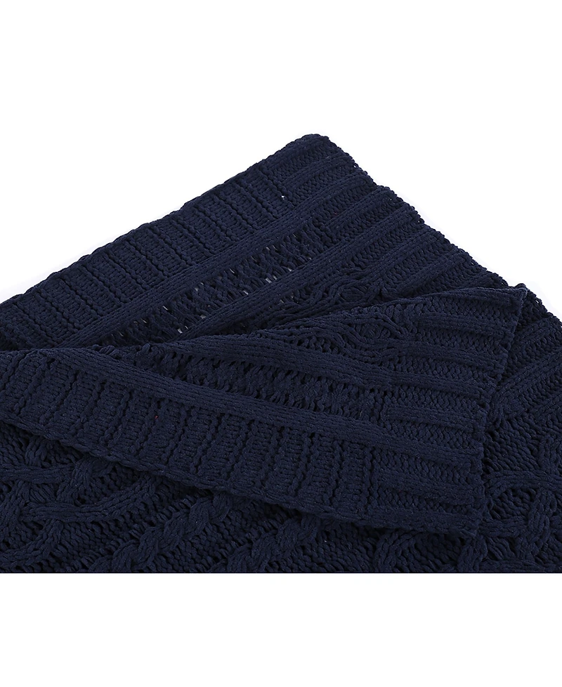 Happycare Textiles Knitted Luxury Chenille Throw, 51" x 67"