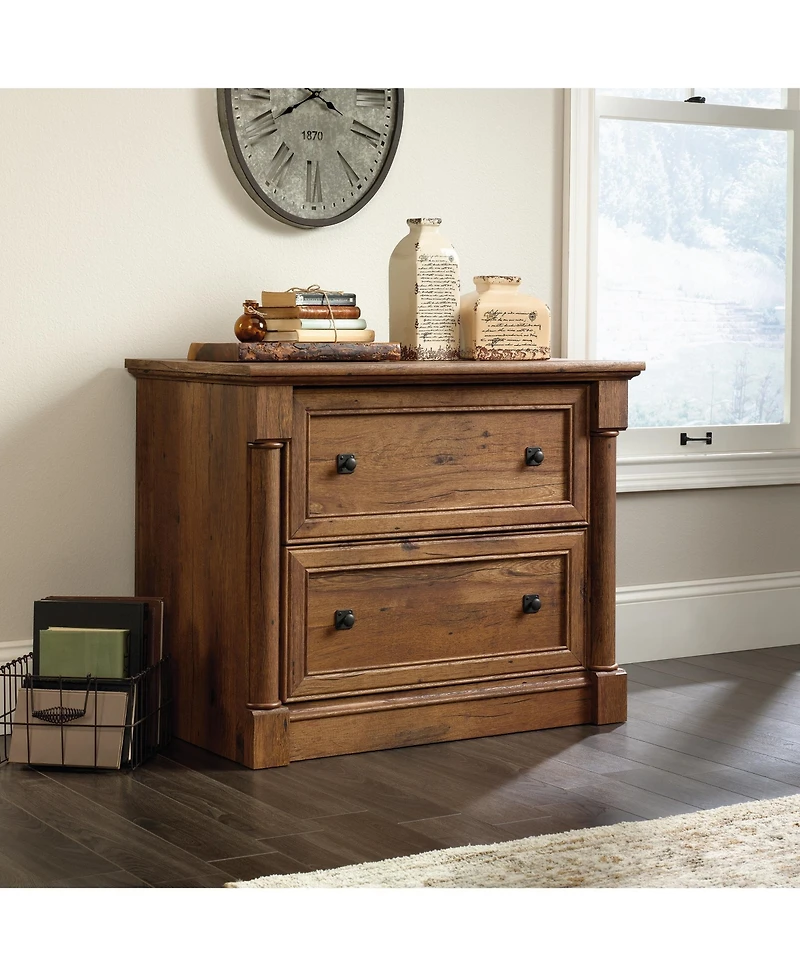 Sauder Palladia File Cabinet, Vintage Oak finish