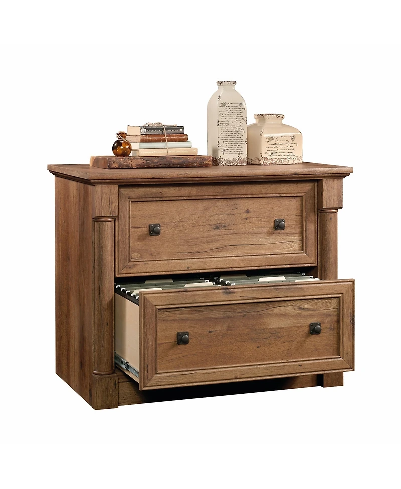 Sauder Palladia File Cabinet, Vintage Oak finish