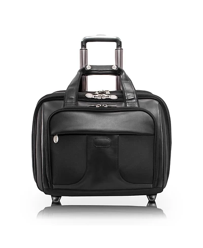 McKlein Chicago, 15" Patented Detachable -Wheeled Laptop Briefcase