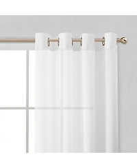 Dainty Home Malibu Linen Look Sheer Grommet Window Panel, 110" x 84"