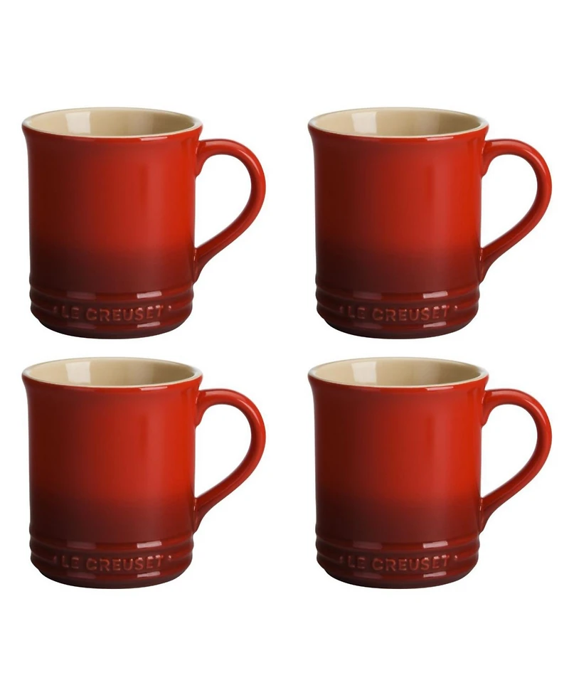 Le Creuset 14 oz. Stoneware Set of Four Coffee Mugs