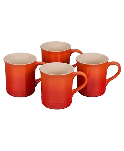 Le Creuset 14 oz. Stoneware Set of Four Coffee Mugs