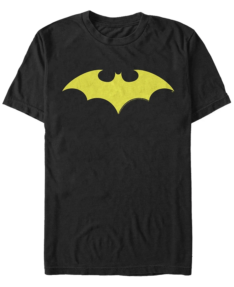 Fifth Sun Dc Men's Batman Classic Yellow Bat Logo Short Sleeve T-Shirt