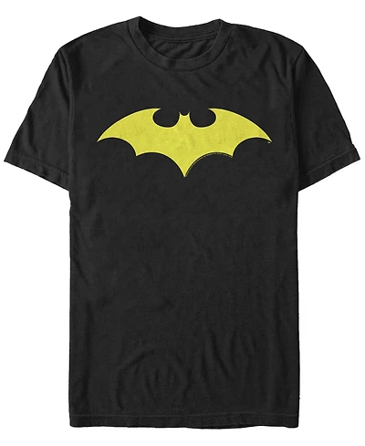 Fifth Sun Dc Men's Batman Classic Yellow Bat Logo Short Sleeve T-Shirt