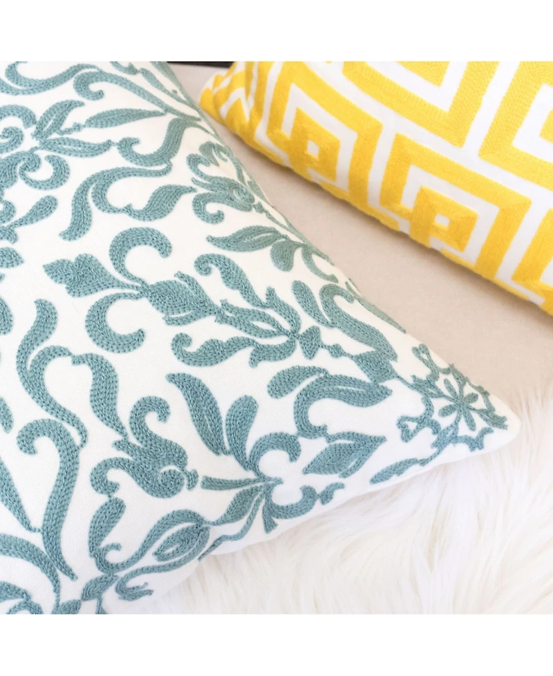 Homey Cozy Victoria Cotton Decorative Pillow, 20" x