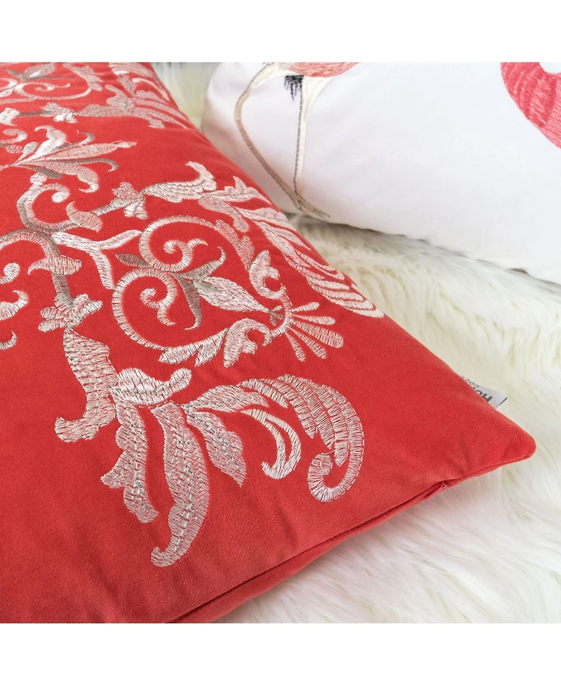 Homey Cozy Floral Elegant Decorative Pillow, 20" x