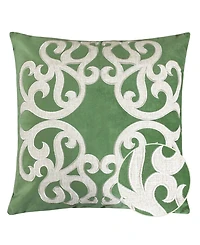 Homey Cozy Shierly Applique Embroidery Decorative Pillow, 20" x 20"
