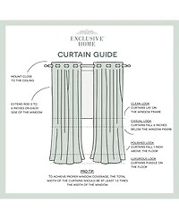 Exclusive Home Delano Heavyweight Textured Indoor/Outdoor Grommet Top Curtain Panel Pair, 54" x 84"