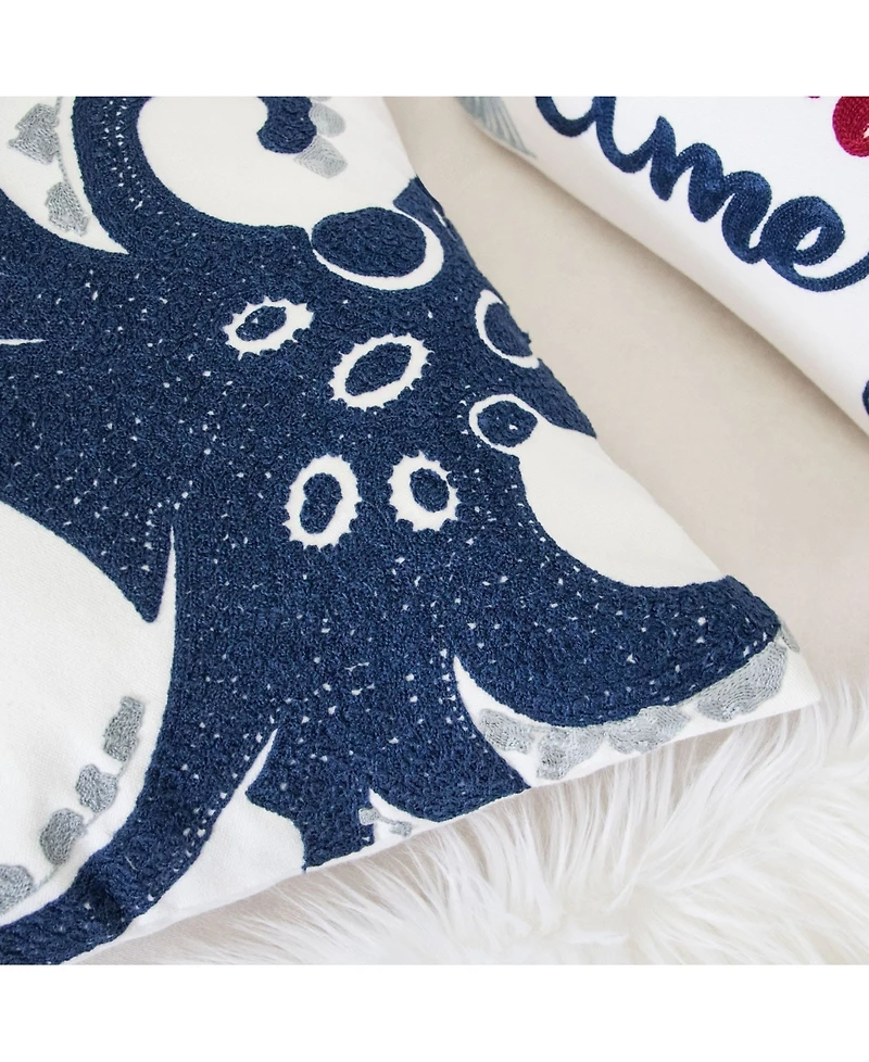 Homey Cozy Octopus Beach Outdoor Decorative Pillow, 20" x 20"