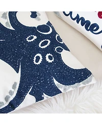 Homey Cozy Octopus Beach Outdoor Decorative Pillow, 20" x 20"