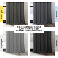 Half Price Drapes Extra Wide Textured Faux Linen Room Darkening Curtain
