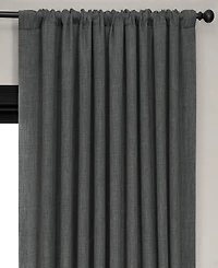 Half Price Drapes Extra Wide Textured Faux Linen Room Darkening Curtain