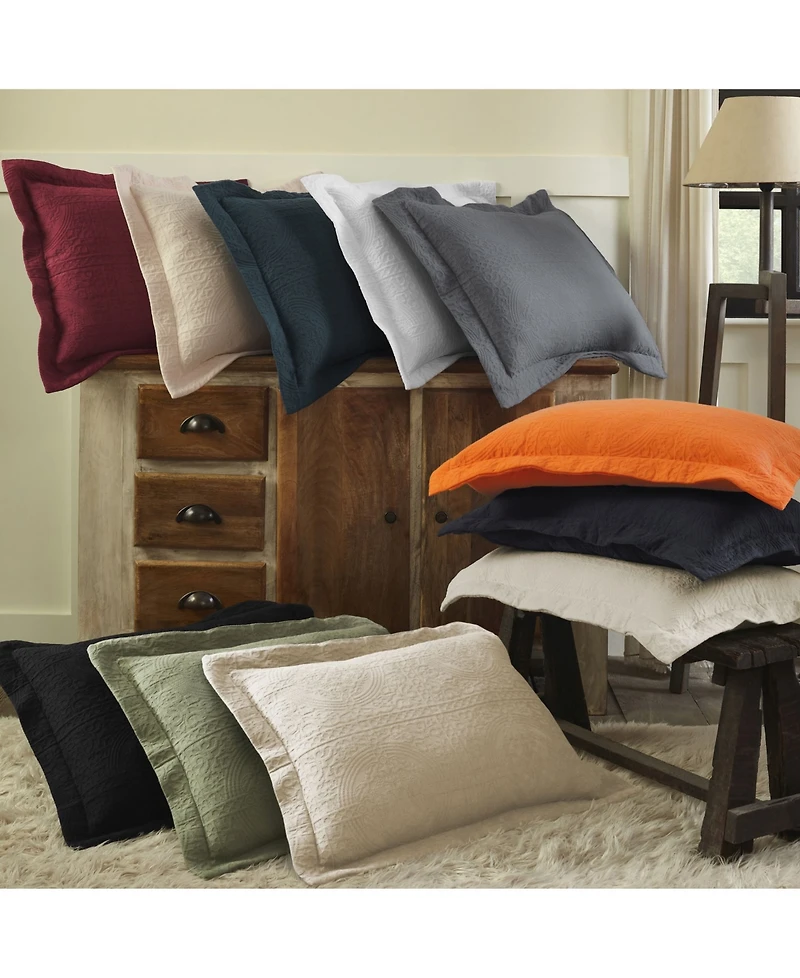 Superior 100% Cotton Fleur De Lis Medallion All-Season 2-Piece Coverlet Set, Twin