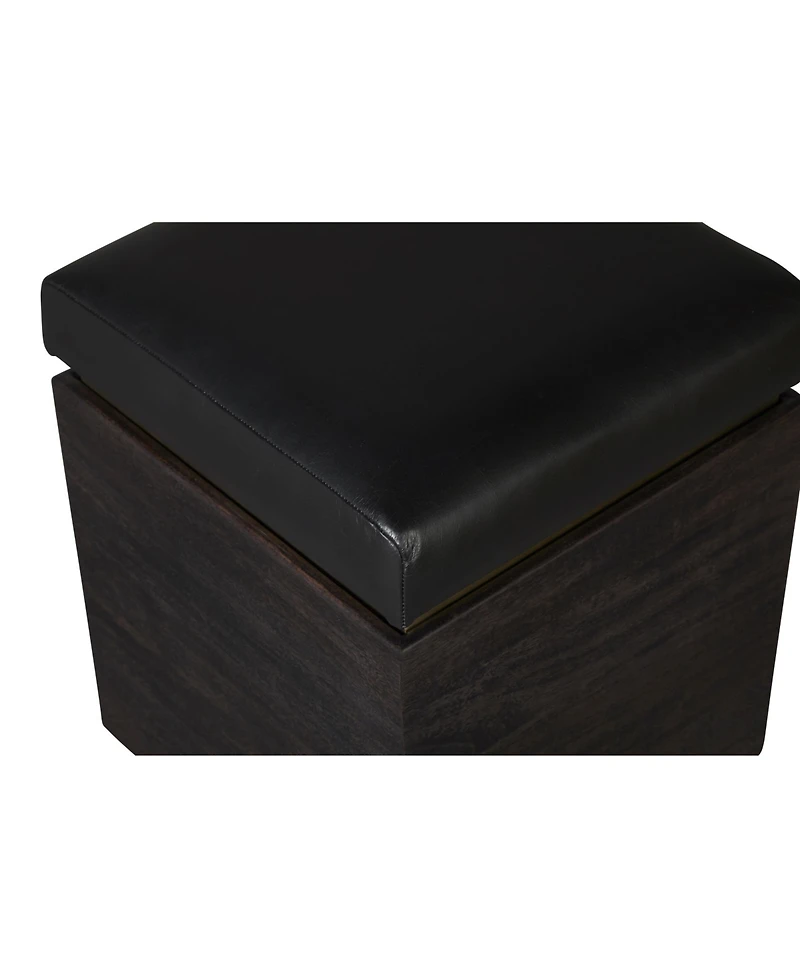 Union Home Solid Wood Storage Ottoman