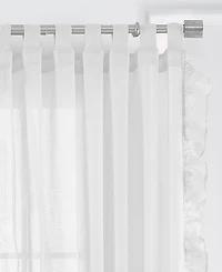 Bella 52" x 95" Sheer Ruffle Curtain Panel