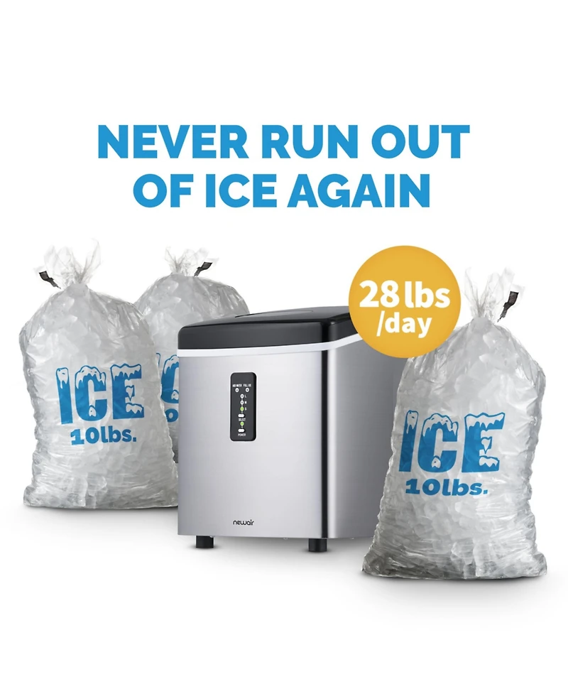 Newair Countertop Ice Maker, 28 lbs. of Ice a Day, 3 Ice Sizes, Bpa-Free Parts