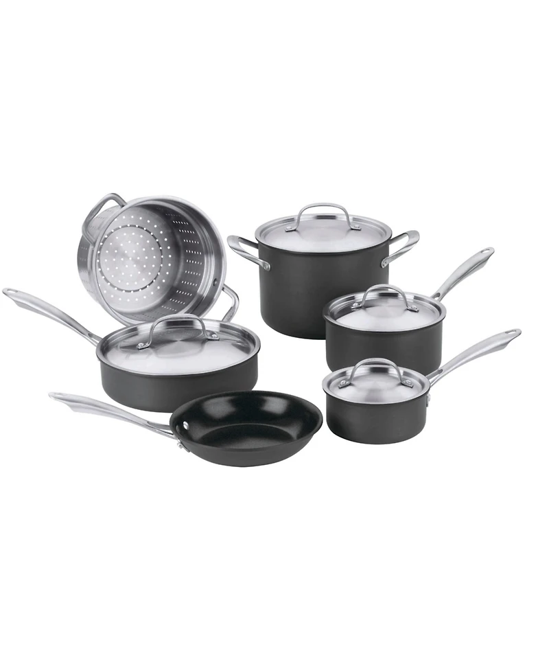 Cuisinart Green Gourmet Hard Anodized 10-Pc. Cookware Set