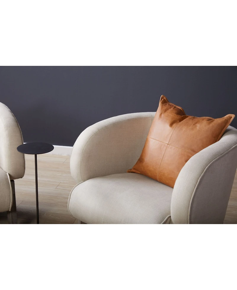 Union Home Accent Chair with Linen Upholstery