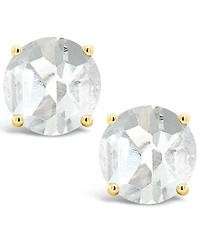 White Topaz (3 ct. t.w.) Stud Earrings in 14K Yellow Gold