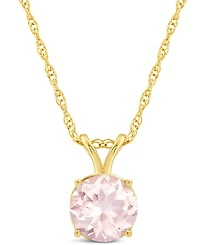 Morganite (1-1/4 ct. t.w.) Pendant Necklace in 14K Yellow Gold