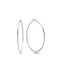 Steeltime Stainless Steel Hoop Earrings